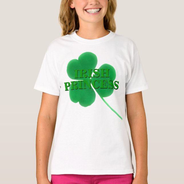 Camiseta St. Patrick's Day Shamrock | Princesa irlandesa (Anverso)
