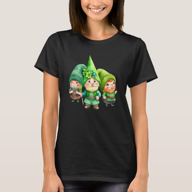 Camiseta St Patricks Day Shamrock Shirt Three Gnomes St Pat (Anverso)