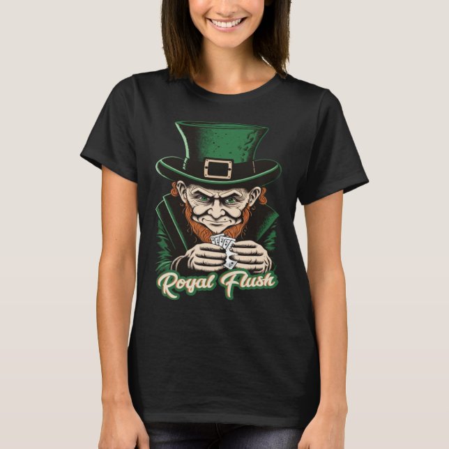 Camiseta St Patricks Day Shenanigans shamrock poker leprech (Anverso)