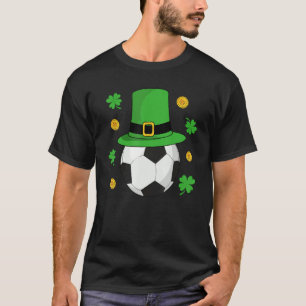 Camiseta St Patricks Day Soccer Ball Leprechaun Gorra Shamr