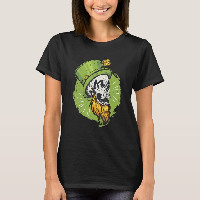 Camiseta St. Patricks Day Sugar Skull Leprechauns (Anverso)