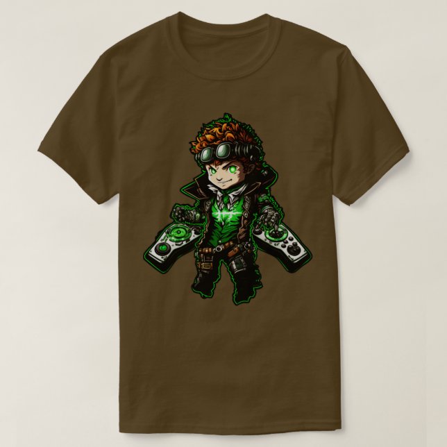 Camiseta St Patricks Day Video Game Shirer Gamer Leprechaun (Diseño del anverso)
