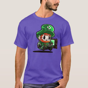 Camiseta St Patricks Day Video Game Shirer Gamer Leprechaun