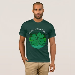 Camiseta St. Patrick's Day Vintage Luck Irish 4 Leaf Clover