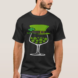 Camiseta St Patricks Day Wine Glasses Shirine Wine Glass Sh