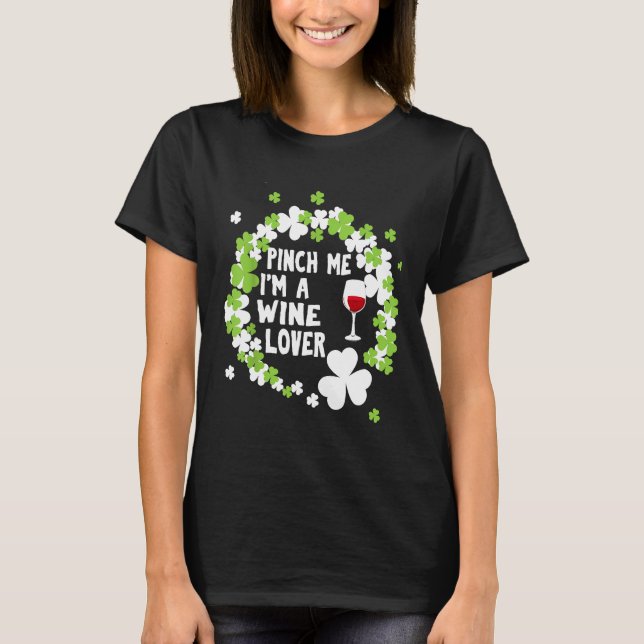 Camiseta St Patricks Day Wine Lover Funny Webinker Padd (Anverso)