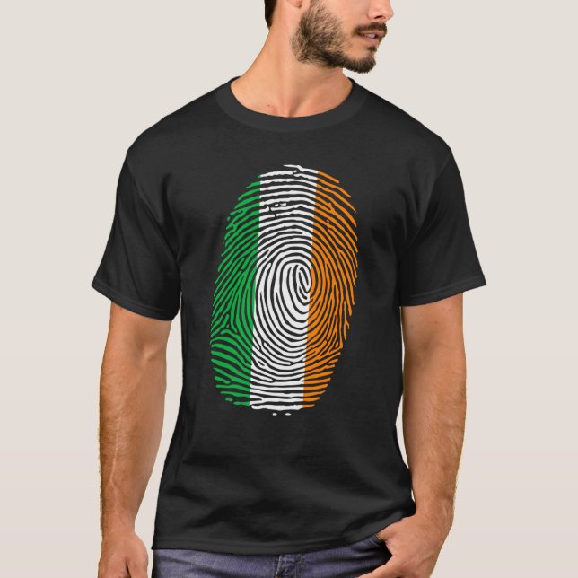 Camiseta St Patricks Day Zu Saint Paddy's Flag Irish Finger (Anverso)
