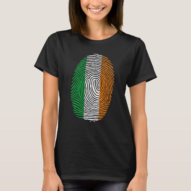 Camiseta St Patricks Day Zu Saint Paddy's Flag Irish Finger (Anverso)
