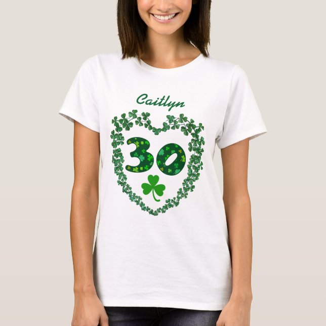 Camiseta St Patricks día cumpleaños afortunado V03 del th (Anverso)