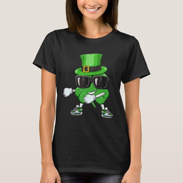 Camiseta St Patricks flameando Gafas de sol Shamrock Funny (Anverso)
