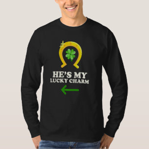 Camiseta St. Patrick's Funny Matching Couples Pun He's My L