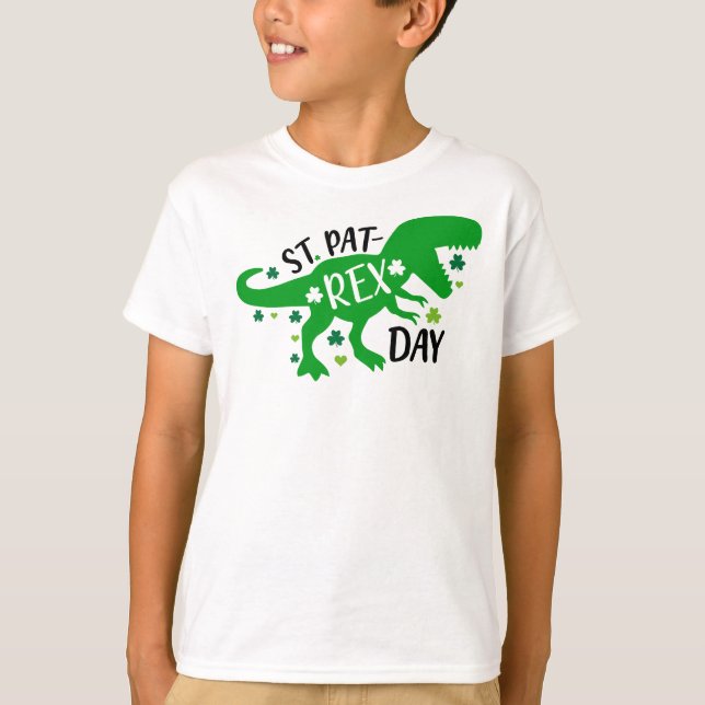 Camiseta St Patrick's HAPPY ST PAT-REX DAY T-Rex Dinosaur (Anverso)