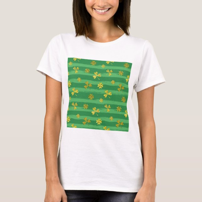 Camiseta st patricks shamrock dorado (Anverso)