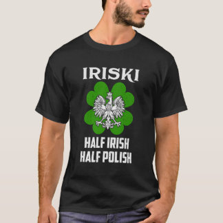 Camiseta St Patricks Shamrock Iriski Mitad Irlandés Mitad P
