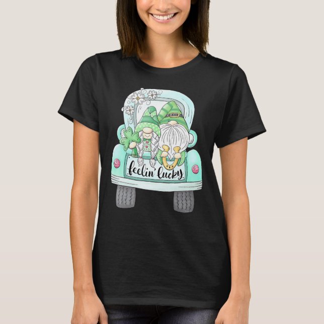 Camiseta St Patricku2019s Day Gnome Couple Costume Feelin L (Anverso)