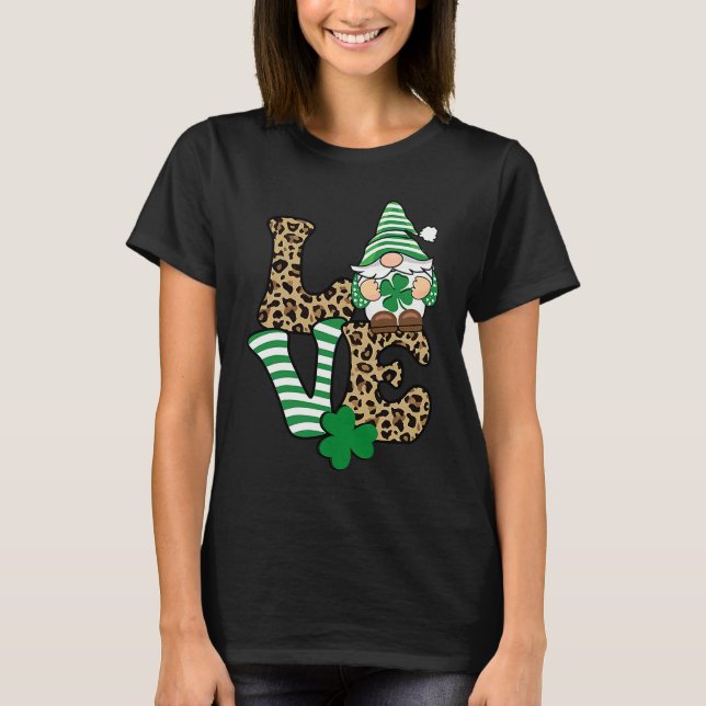 Camiseta St Patricku2019s Day Lucky Love Gnome St Patrick's (Anverso)