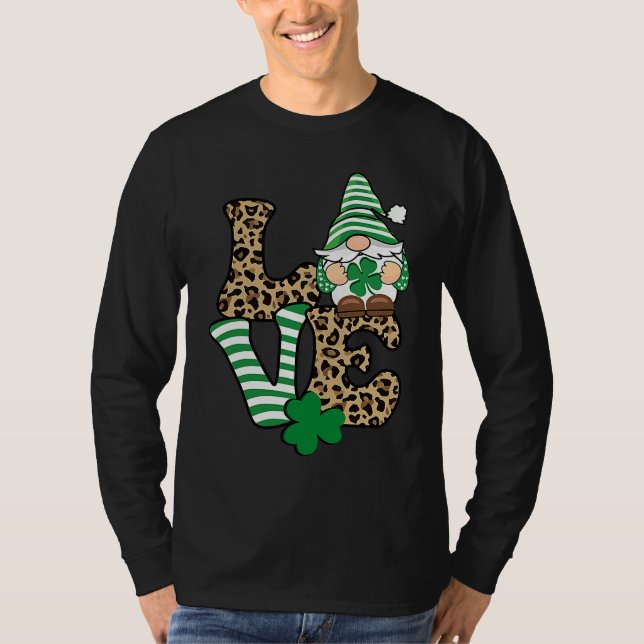 Camiseta St Patricku2019s Day Lucky Love Gnome St Patrick's (Anverso)
