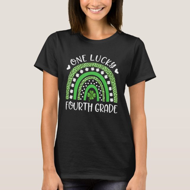 Camiseta St Patricku2019s Día uno afortunado cuarto grado d (Anverso)