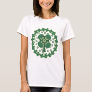 Camiseta St Patrics Day Shamrock Cross