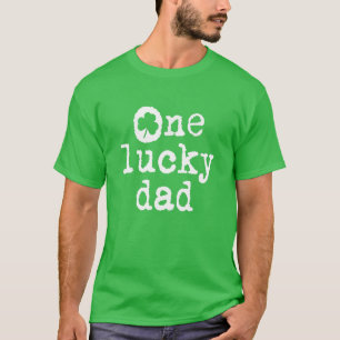 Camiseta St Patrics Day Shamrock para el nuevo papá One Luc
