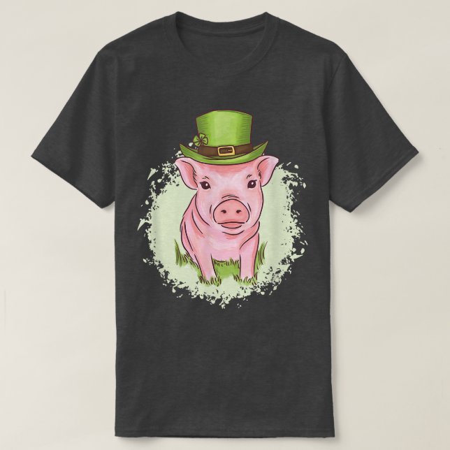 Camiseta St Patrics Mini Pig (Diseño del anverso)