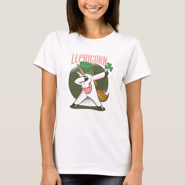 Camiseta st patricus unicorn leprechaun lepricorn (Anverso)