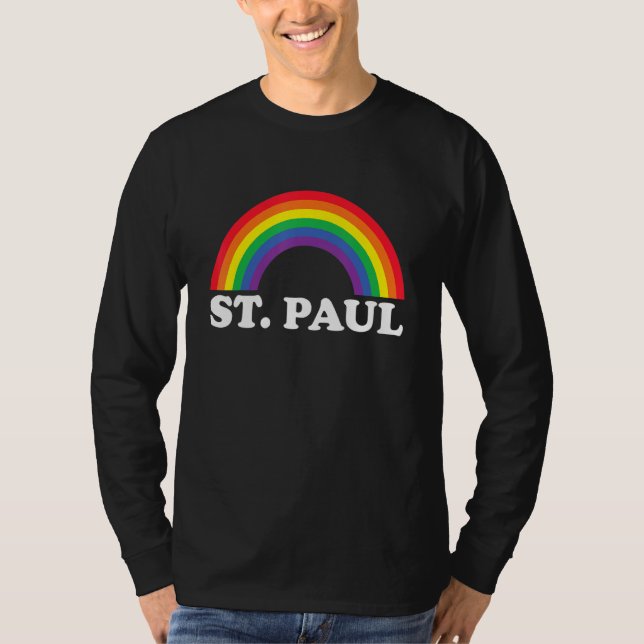 Camiseta St Paul Rainbow LGBTQ Gay Pride Lesbians Queer (Anverso)