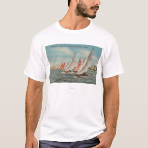 Camiseta St Petersburg, FL - vista del Regatta del