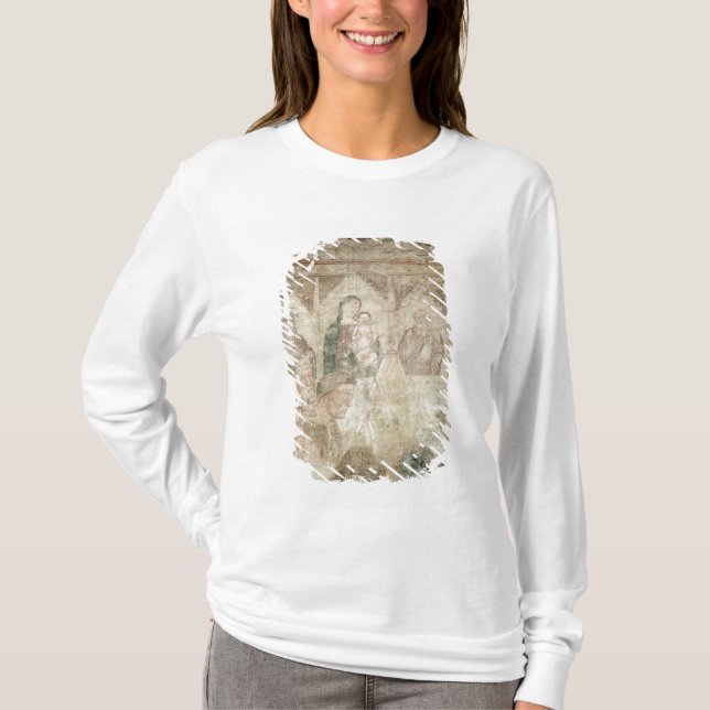Camiseta St. Rainiero que ruega en el templo (Anverso)
