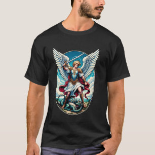 Camiseta St Saint Michael el Arcángel Católico Ángel de la 
