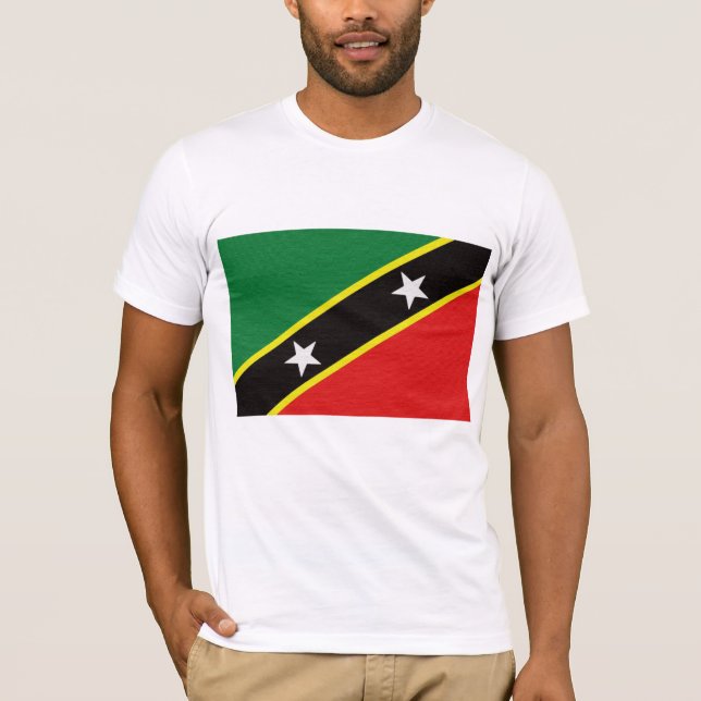 Camiseta St San Cristobal y bandera de Nevis (Anverso)