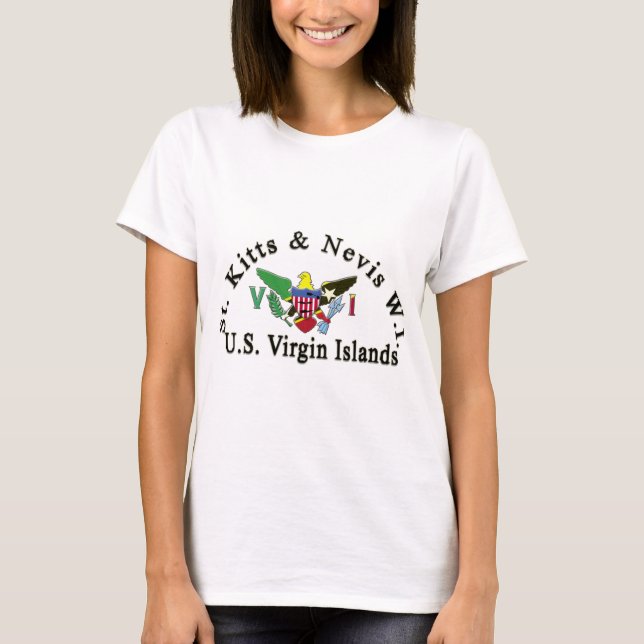 Camiseta St. San Cristobal y Islas Vírgenes de Nevis/los (Anverso)