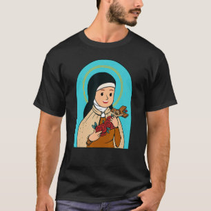 Camiseta St Therese de Lisieux Niños Pequeña Flor Católica