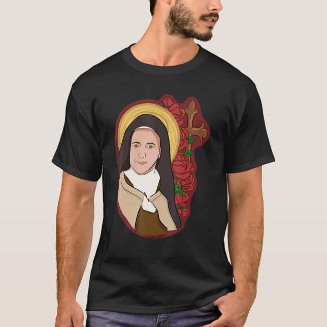 Camiseta St Therese Of Lisieux Kids Little Flower Rosa Cath (Anverso)