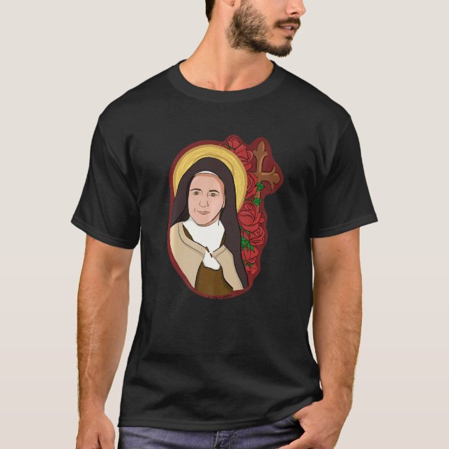 Camiseta St Therese Of Lisieux Kids Little Flower Rosa Cath (Anverso)