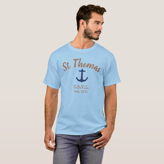 Camiseta St. Thomas Anchor Shirt de las Islas Vírgenes Esta (Anverso completo)
