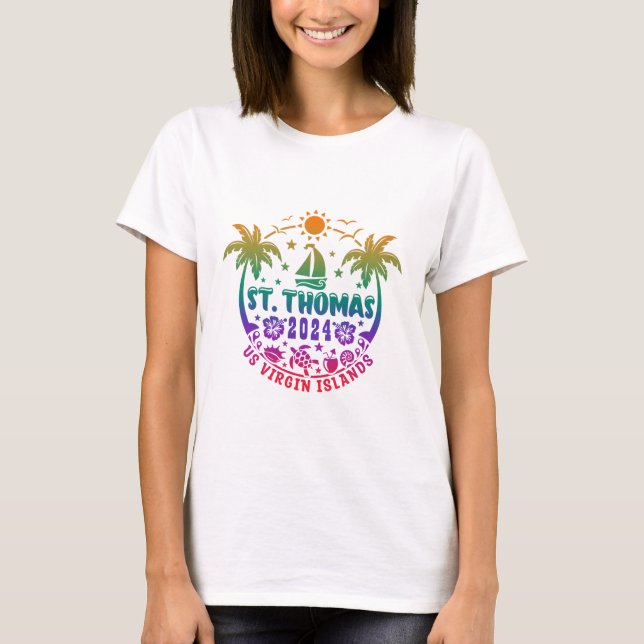Camiseta St. Thomas Bliss: Islas Vírgenes Tropicales de Est (Anverso)