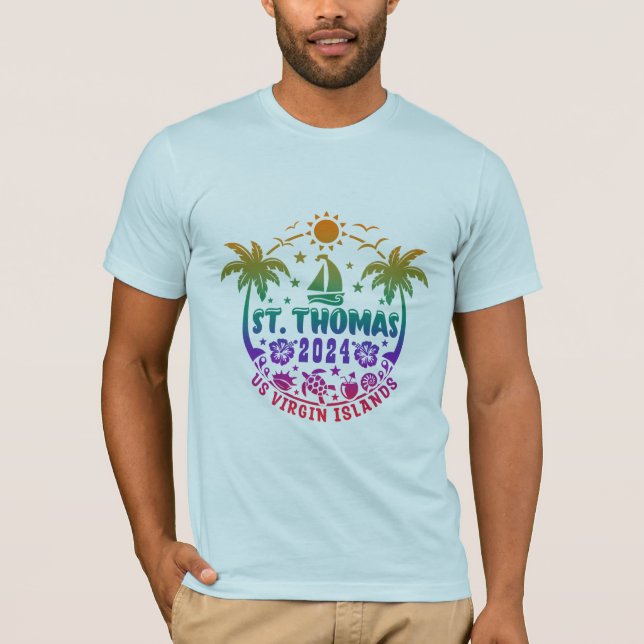 Camiseta St. Thomas Bliss: Islas Vírgenes Tropicales de Est (Anverso)