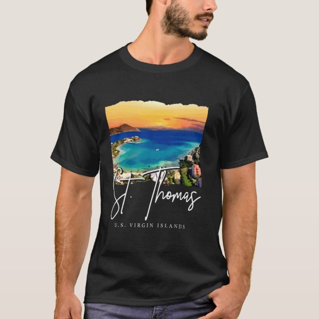 Camiseta St. Thomas US Virgin Islands Beach USVI Orgullo So (Anverso)