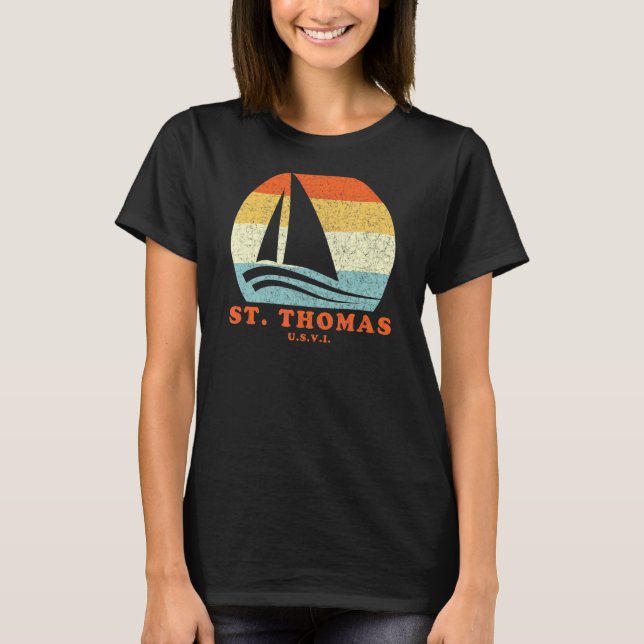 Camiseta St Thomas Usvi Vintage Retro Vela (Anverso)
