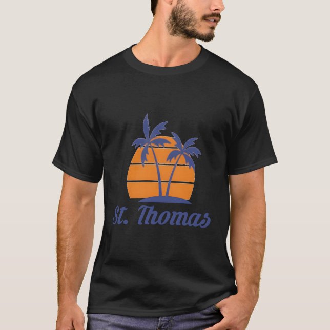 Camiseta St. Thomas Usvi Virgin Islands Caribbean Beach Tou (Anverso)