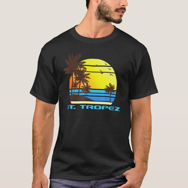 Camiseta St Tropez Beach Surf Summer Souvenir (Anverso)