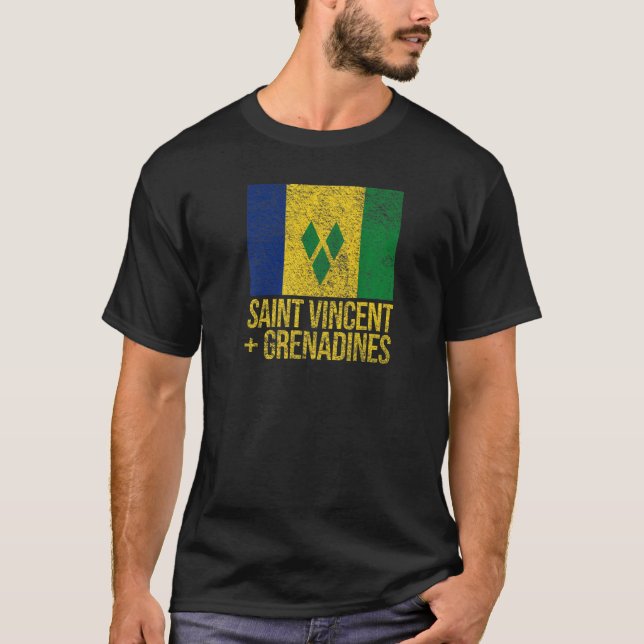 CAMISETA ST VINCENT AND THE GRENADINES FLAG (Anverso)