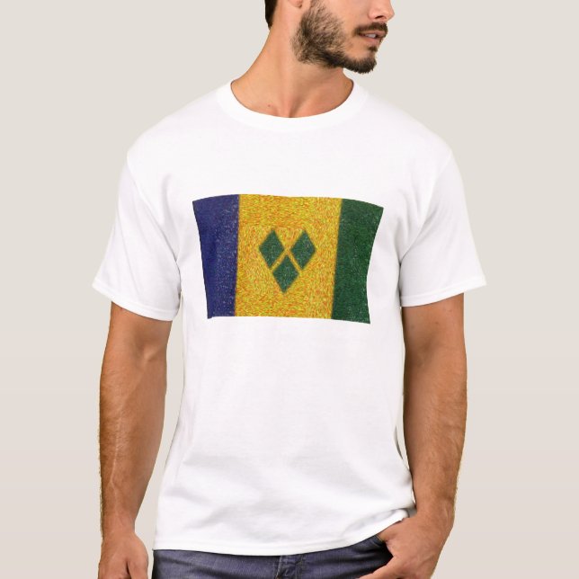 Camiseta St. Vincent y la bandera de las granadinas (Anverso)