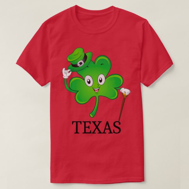 Camiseta Sta Patricks: Texas de Shamrock irlandeses, regalo (Diseño del anverso)