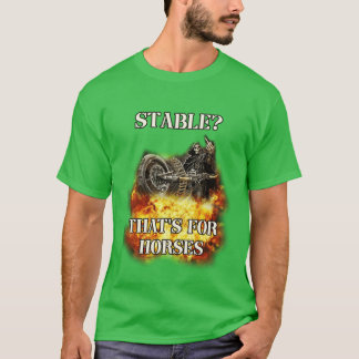Camiseta stable thats for horses badass skeleton retro