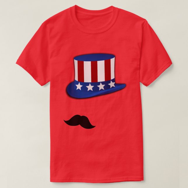 Camiseta Stache patriótico (Diseño del anverso)