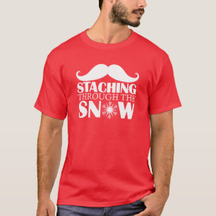 Camiseta STACHING A TRAVÉS de la NIEVE (letras ligeras)