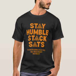 Camiseta STACK HUMBLE STACK SATS Personalizado Bitcoin Inve