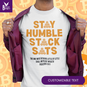 Camiseta STACK HUMBLE STACK SATS Personalizado Bitcoin Inve
